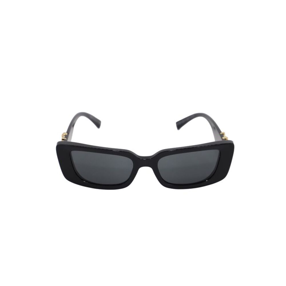 Versace Virtus Rectangular Sunglasses In Black Acetate